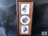 THREE COLORED PRINTS BY SHERRIE RUSSELL IN ONE FRAME/MATTED 