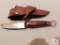 Knife - laminated wooden handle w/sheath