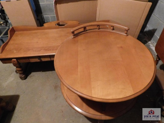 Coffee table and round side table