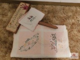Hand made infant quilt sign & dolly