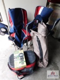 3 Folding Camping Chairs & Coleman Cooler