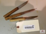 Three knives made by Marvin Wotring