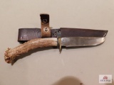 Knife by Marvin Wotring with antler handle