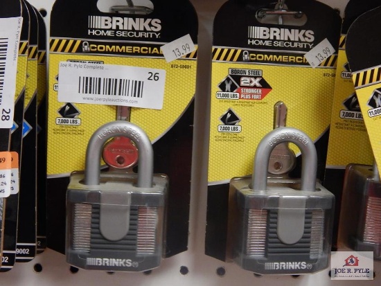 2 commercial locks and keys