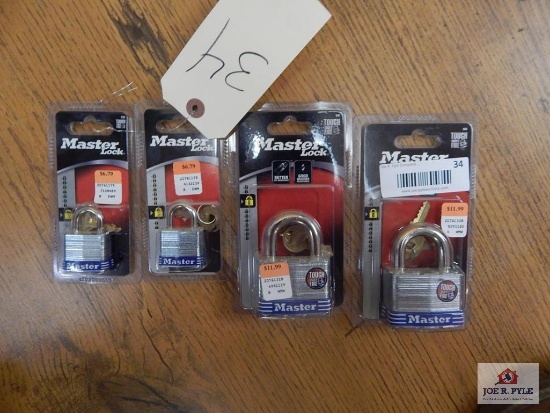 4 packs of master locks