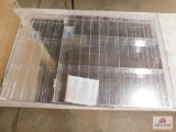 2 Lucite mirrored display cases 24x25