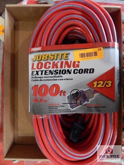 100 foot job site lock in extension cord
