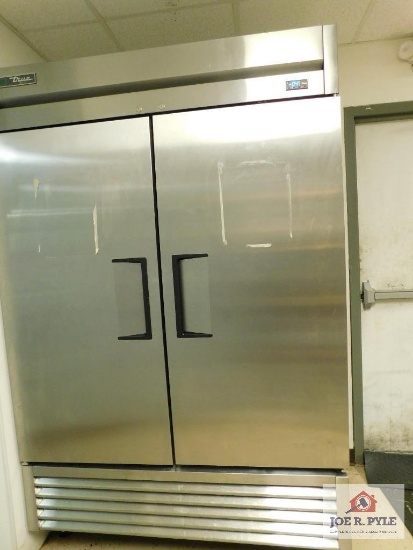 True Freezer Stainless Steel on Wheels, Double Doors, 54x7x30