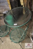Green table and chair