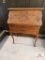 Antique oak drop front desk w/ applied carvings