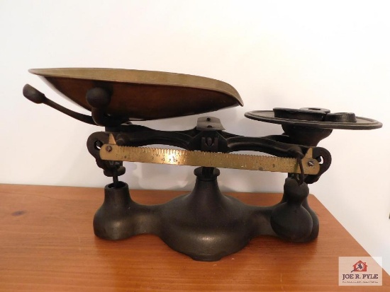 Antique scale & weights
