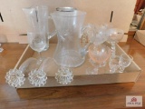 Collection of wheel cut glass