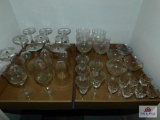 Large collection of stemware - some iridescent