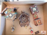 Small collection of small cuckoo clocks