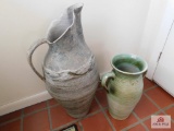 Handmade pottery urn & vase