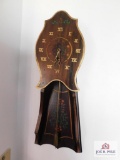 Vintage Gilbert wood clock w/ painted details