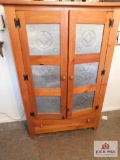 Broyhill Punched tin style modern pie safe