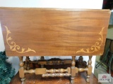 Vintage drop leaf table with inlay