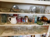 Large lot of mixed glassware