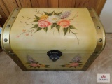 Small dome top, tole painted trunk