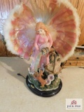 Fiber optic angel statue