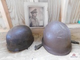 Vintage military helmets