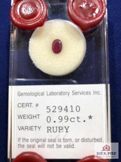 Oval .99 Ct Ruby