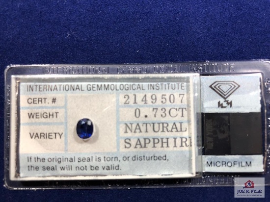 Oval .73 Ct Natural Sapphire
