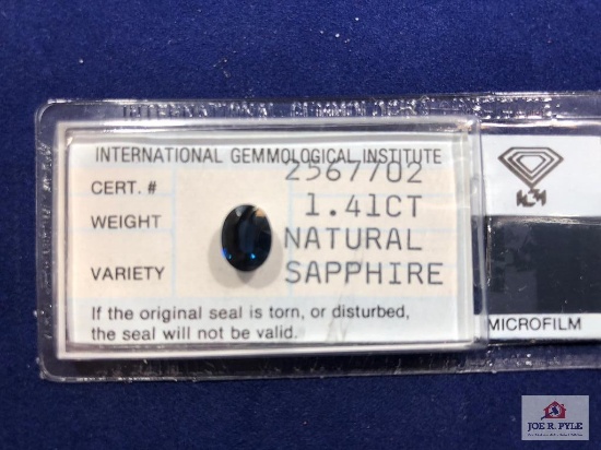 Oval 1.41 Ct Natural Sapphire