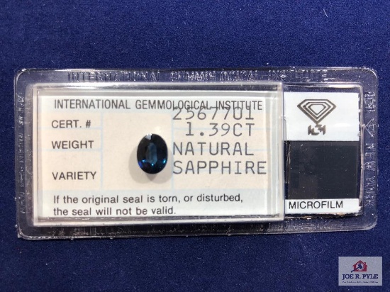 Oval 1.39 Ct Natural Sapphire