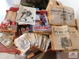 Collection of Vintage Newspapers, as old as 1945, Picture of Sam Huff, Centennial Scrapbook