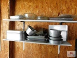 Contents of Shelves-Group of Kitchen Items, Pots, Baking Pans and Sheets
