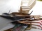 Wheel Barrow, 3 Plastic Chairs and Assorted Lawn Tools