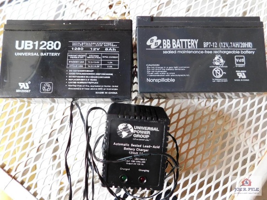 UB1280 Universal Battery, BB Battery BP7-12 Sealed Maintenance-Free Rechargeable Battery, and