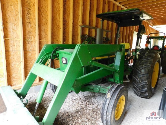 1972 John Deere Model 1020 39HP Tractor with Canopy, Roll Bar and Loader,210 Hours