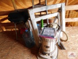 Corona Portable Kerosene Heater, Small Camp Grill and 2 Saw Horses