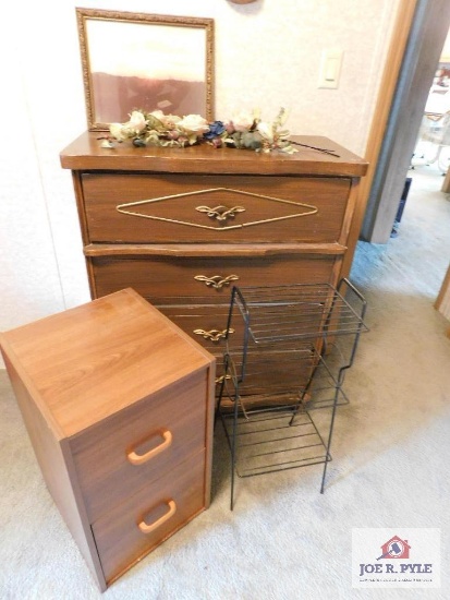 Chest of Drawers, Filing Cabinet, Metal Shelf