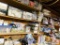 Contents of shelves - fabric, sewing, books, craft supplies