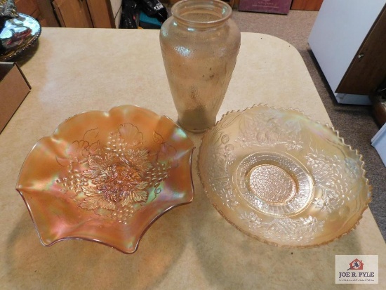 Carnival glass items