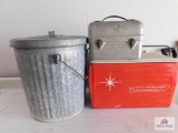 Vintage Cooler and Miners Lunch Box