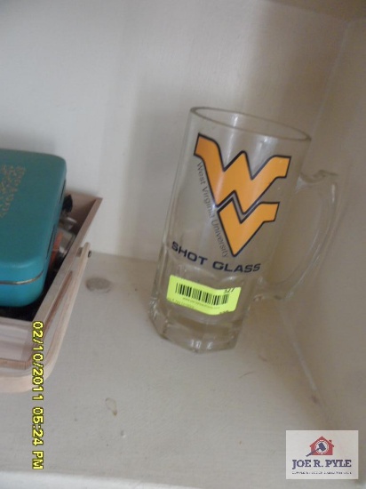 WVUE shot glass