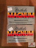 1 BOX WEATHERBY 7MM WBY MAG 139GR 20RD BOX, 1 BOX WEATHERBY 7MM WBY MAG 175GR 20RD BOX