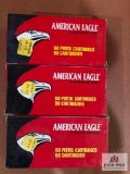 3 BOXES AMERICAN EAGLE .32 ACP 71GR TMJ 50RD BOXES