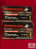 2 BOXES WINCHESTER .17 WSM 20GR 50RD BOX
