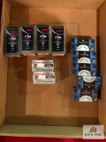5 BOXES FEDERAL .22 LR 31GR 50RD BOXES, 2 BOXES WNCHESTER .22 MAG 40GR 50RD BOXES, 4 BOXES CCI .17