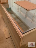 6' GLASS TOPPED WOODEN SALES COUNTER