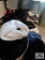 Collection of purses, hats, scarves
