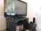RCA 40inch flatscreen TV, stand, VCR, DVD, Speakers w/stand