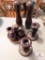 Handcarved Ethiopian salt and pepper shakers, candlesticks with porcupine quills
