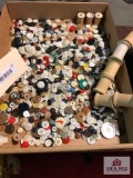 Collection of buttons & spools